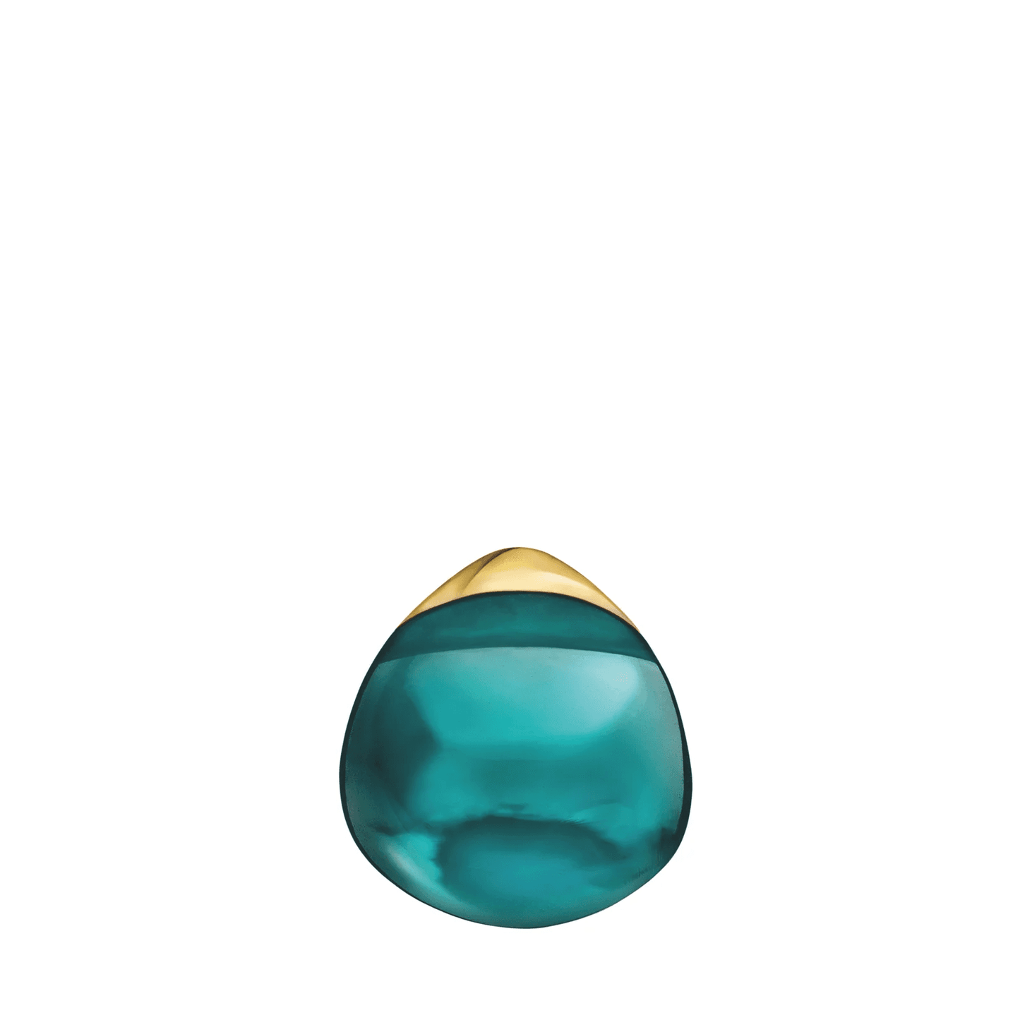 Lalique Cabochon Earrings - Deep Green Crystal 18K Yellow Gold Plated Jewelry by  Lalique at   FormFluent Sydney, Australia