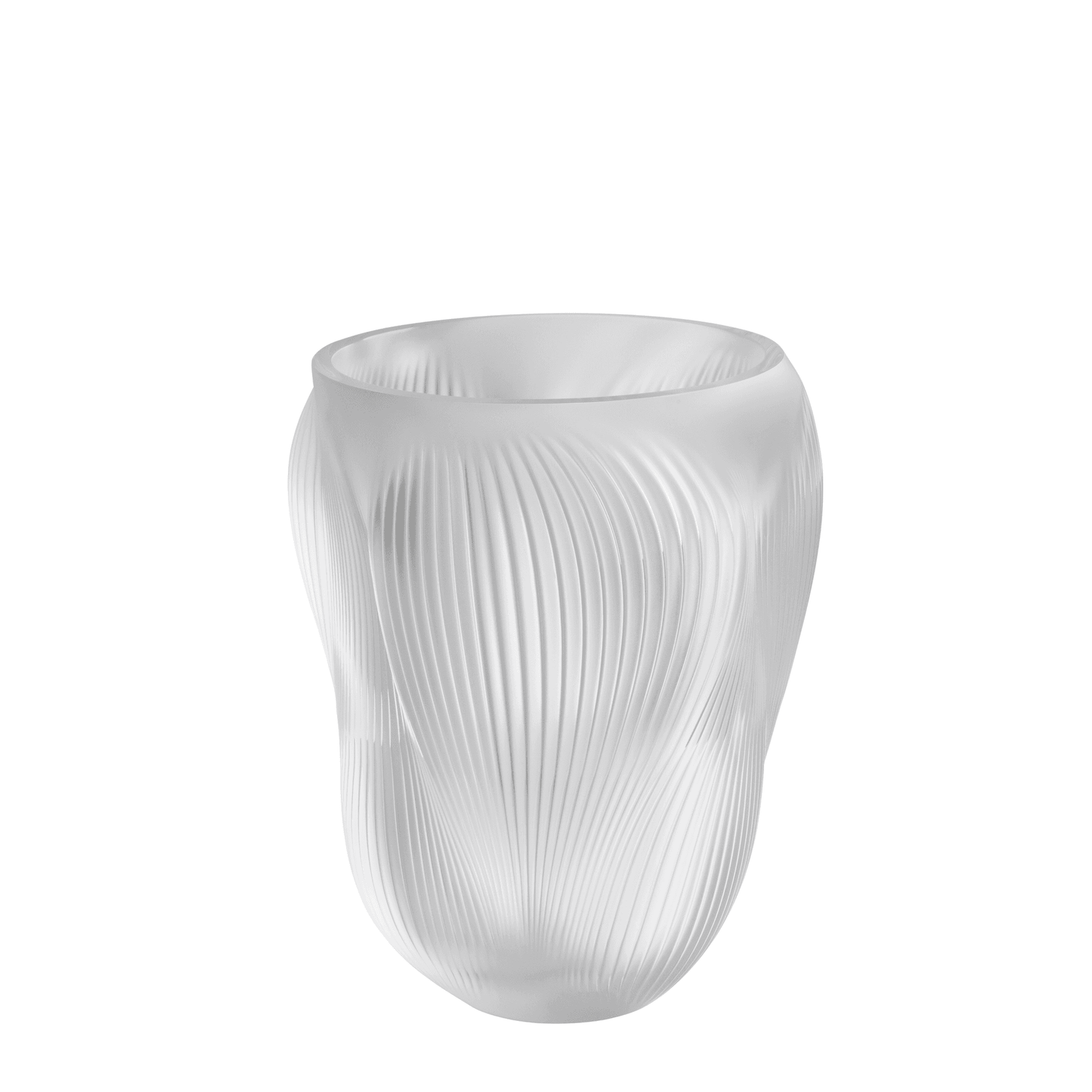 Lalique Alizé Large Vase Clear Crystal Vase by  Lalique at   FormFluent Sydney, Australia