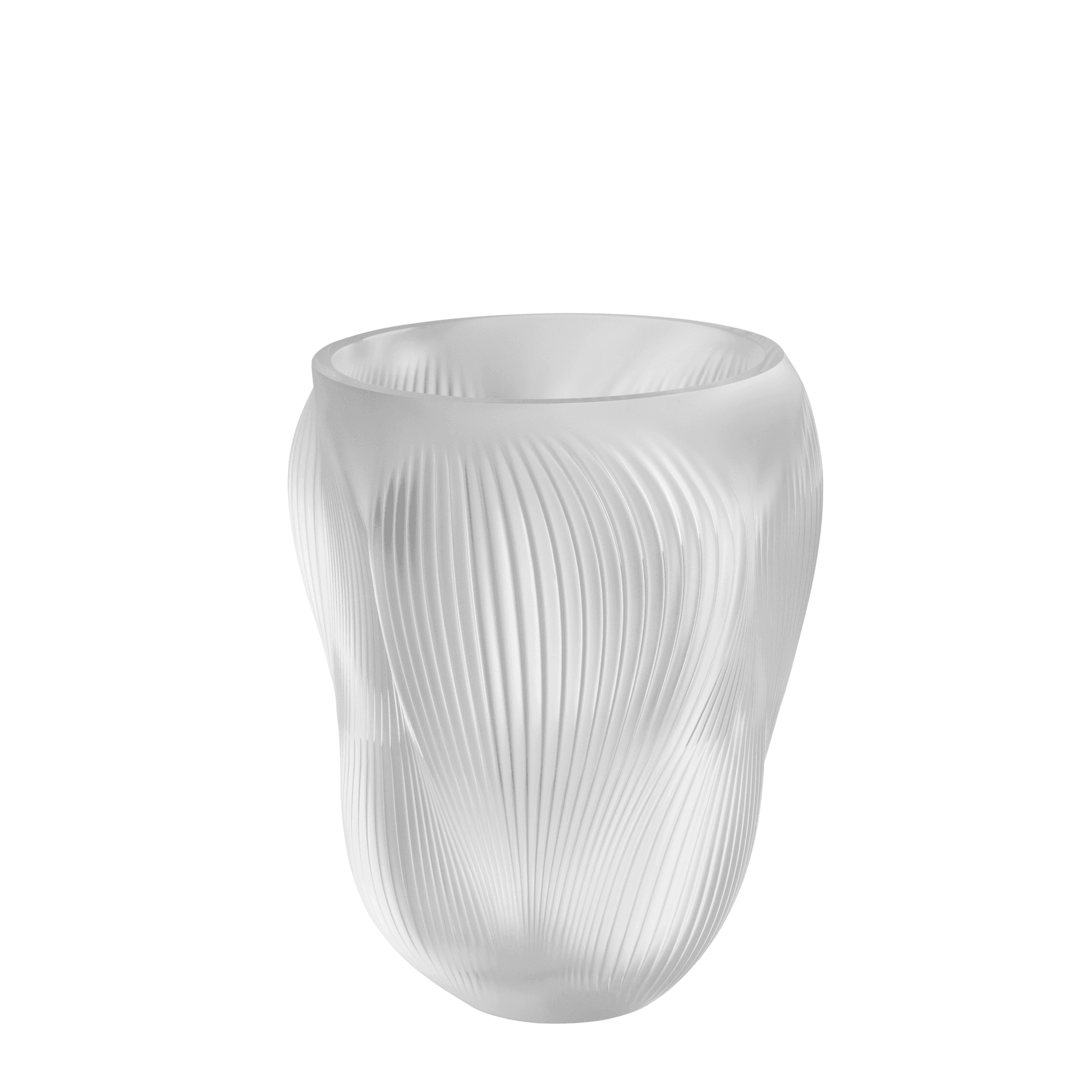 Lalique Alizé Large Vase Clear Crystal Vase by  Lalique at   FormFluent Sydney, Australia