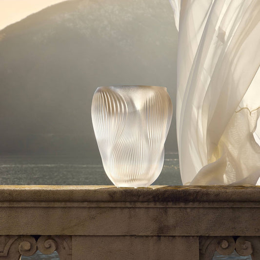 Lalique Alizé Large Vase Clear Crystal Vase by  Lalique at   FormFluent Sydney, Australia