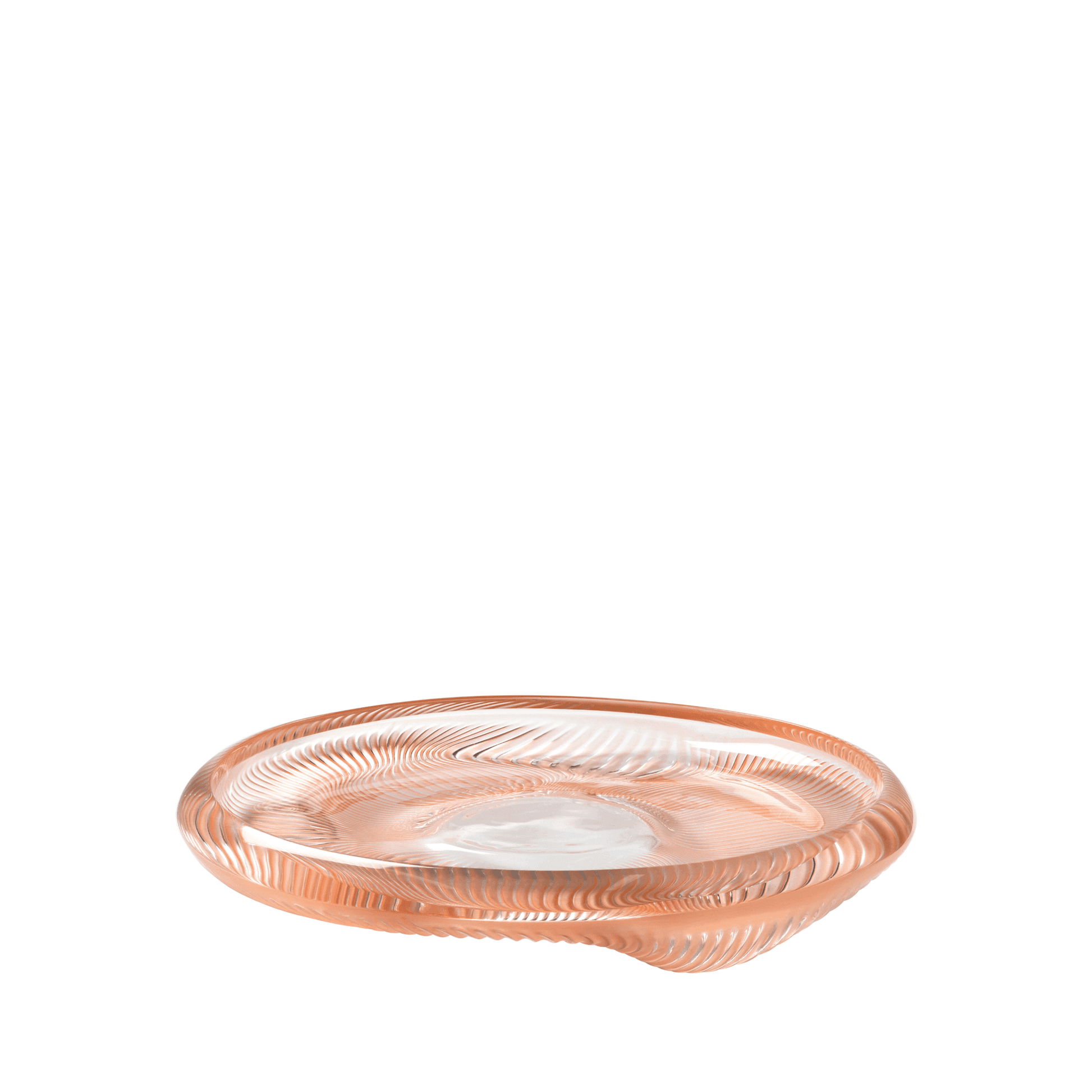Lalique Alizé Bowl Clear with Coral Patina Crystal Bowl by  Lalique at   FormFluent Sydney, Australia