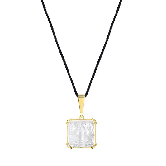 Lalique Aréthuse Pendant Clear Crystal 18K Yellow Gold Plated Jewelry by Lalique at  FormFluent Sydney, Australia