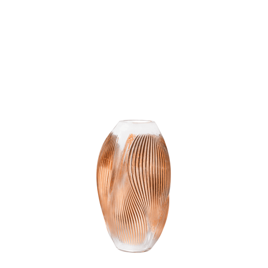  Lalique Alizé Vase with pink gold leaves - Limited and Numbered Edition Vase by Lalique at  FormFluent