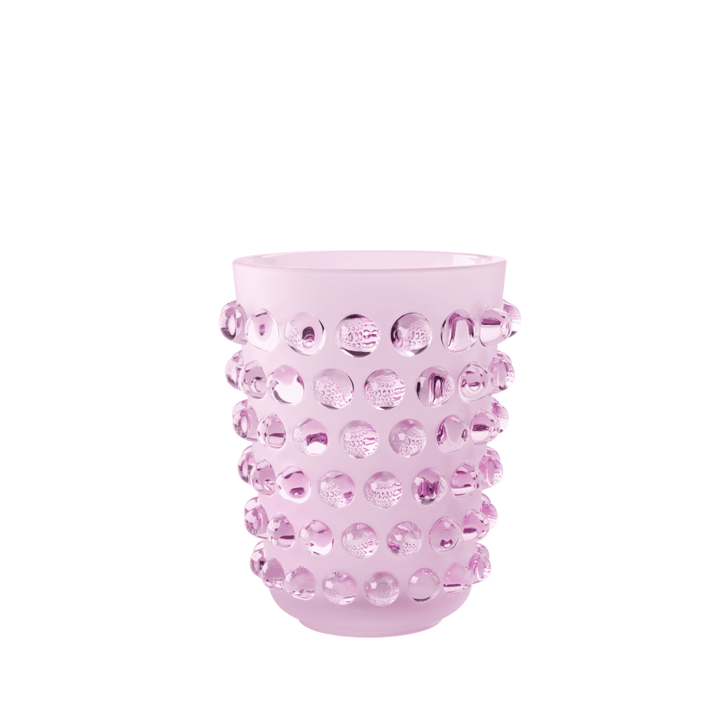 Lalique Mossi Vase Pink Lustre Crystal Vase by  Lalique at   FormFluent Sydney, Australia