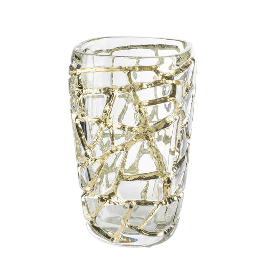 Lalique Magnitude Grand Vase With White Gold Leaves Limited Edition Vase by  Lalique at   FormFluent Sydney, Australia