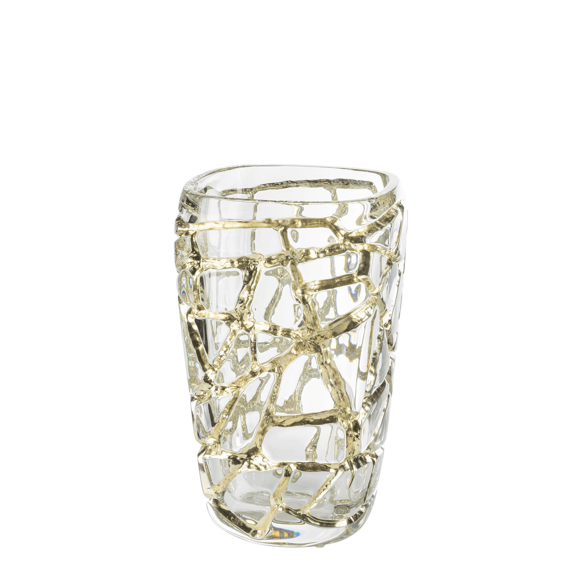 Lalique Magnitude Grand Vase With White Gold Leaves Limited Edition Vase by  Lalique at   FormFluent Sydney, Australia