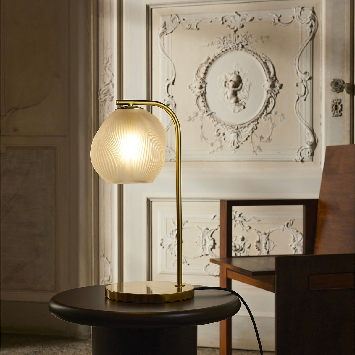 Lalique Alizé desk lamp - Gilded