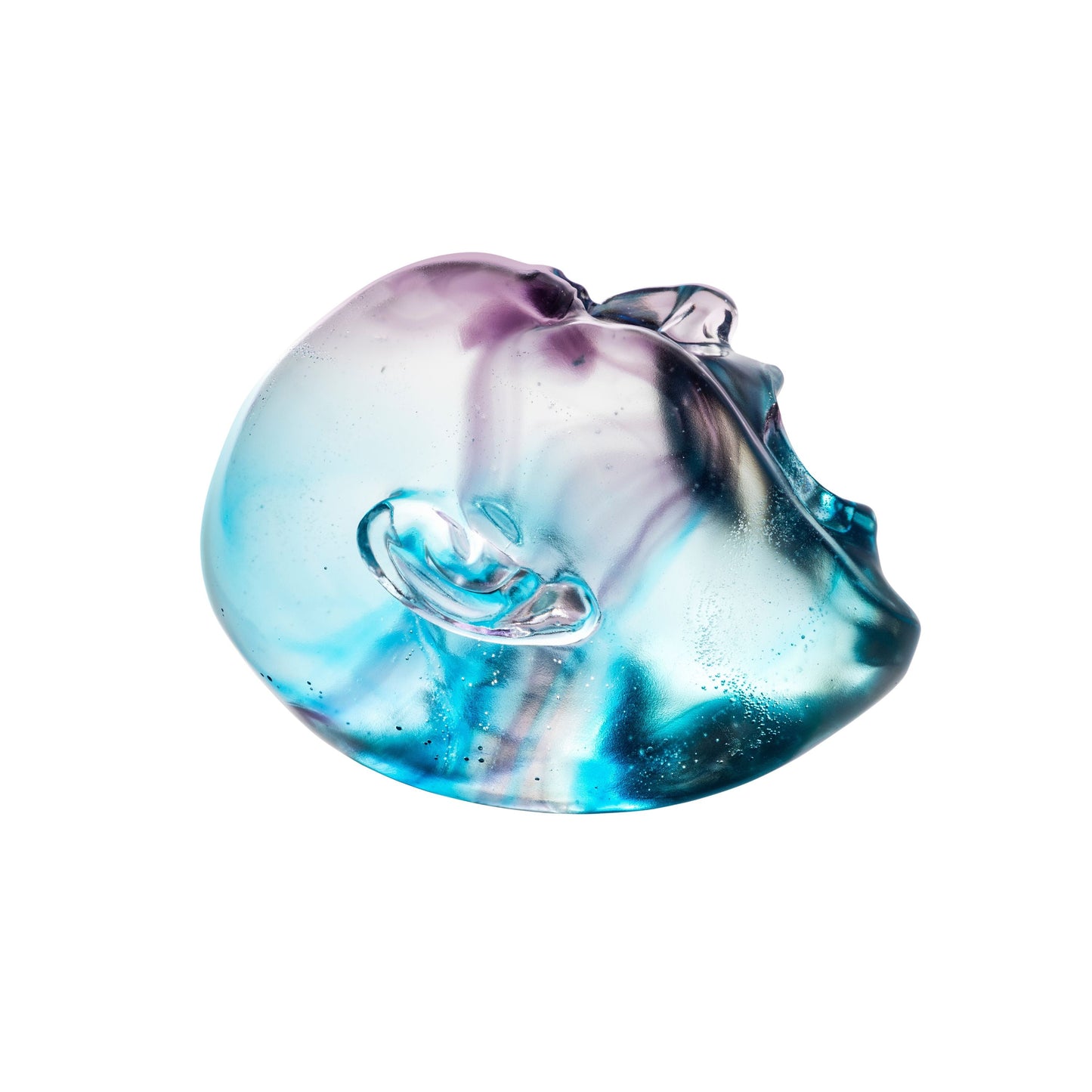 Lalique Yawning Man Blue Crystal Fang Lijun Lost Wax Limited Edition