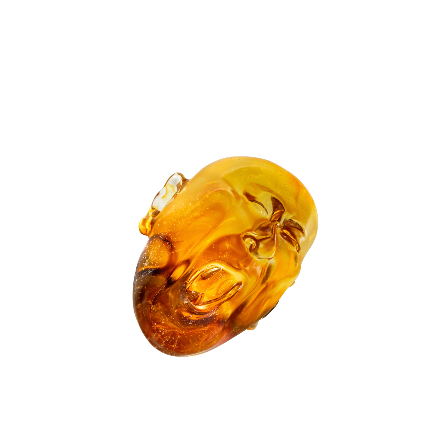 Lalique Yawning Man Amber Crystal Fang Lijun Lost Wax Limited Edition
