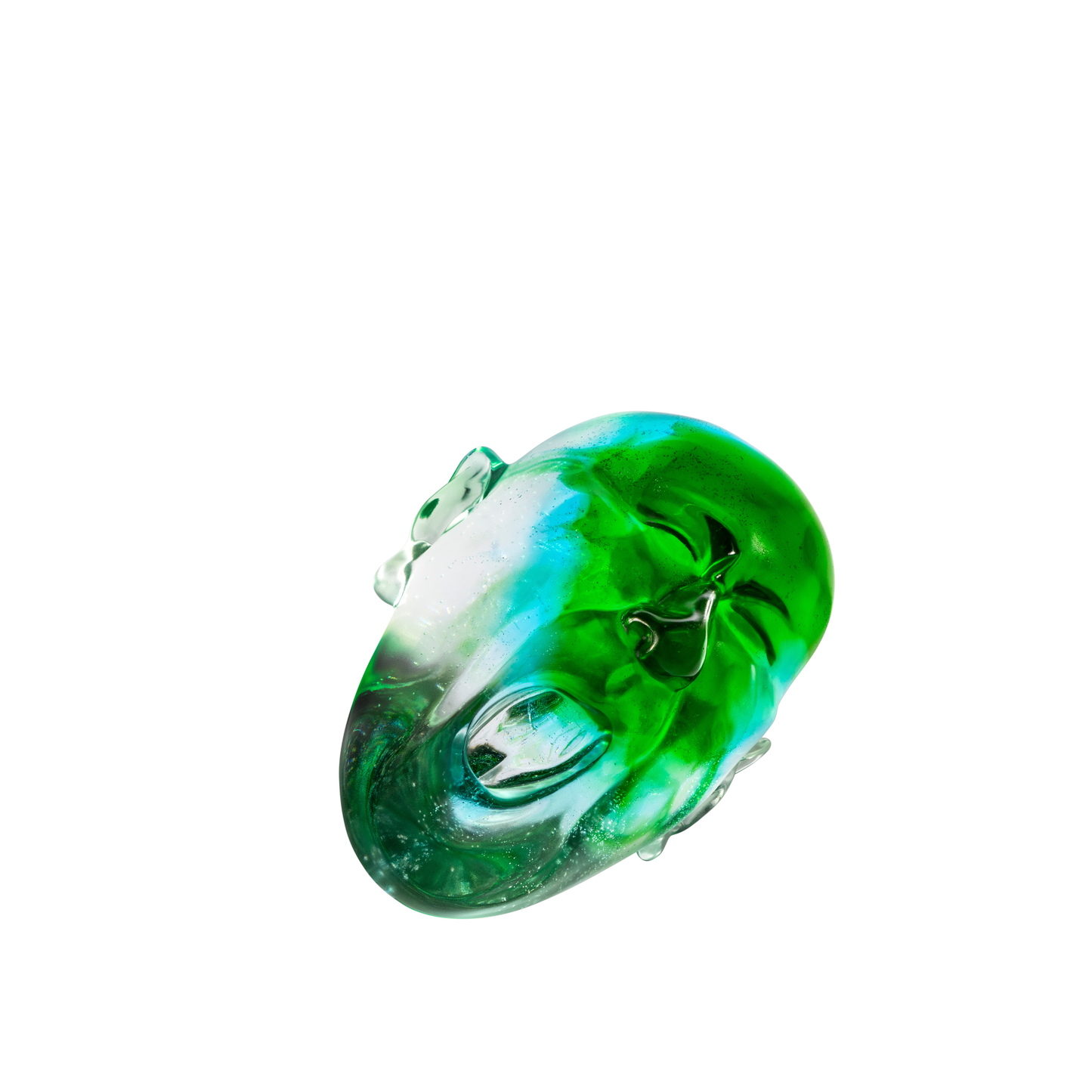 Lalique Yawning Man Green Crystal Fang Lijun Lost Wax Limited Edition