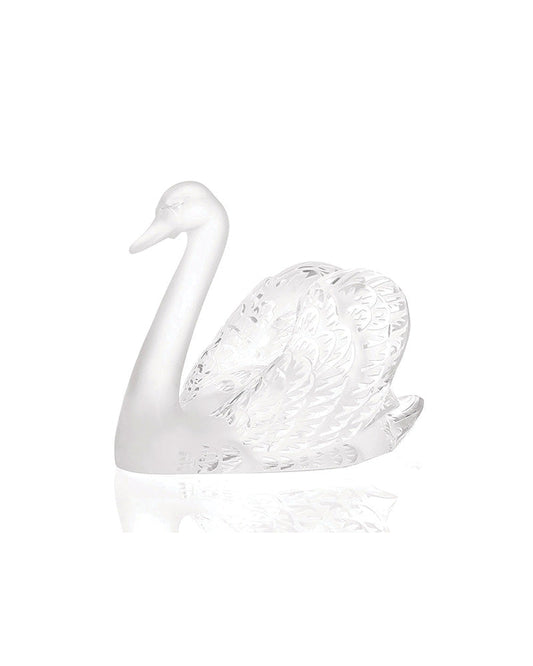 Buy Authentic Lalique Lalique Swan Head Up Crystal Sculpture Sculpture - FormFluent Sydney Australia