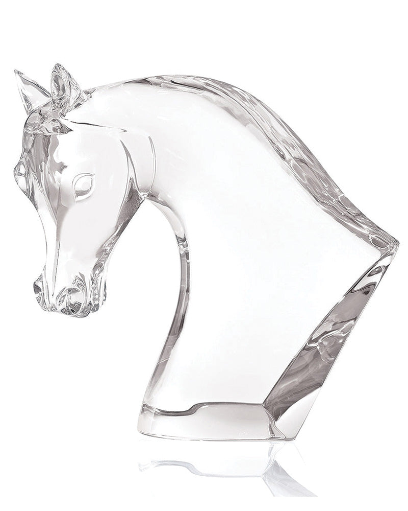 Horse's Head Sculpture Lalique clear crystal