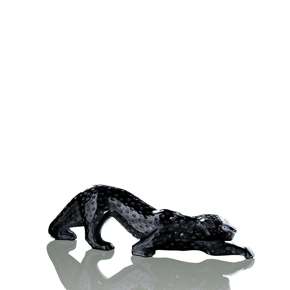 Zeila Panther Large Sculpture Lalique black crystal