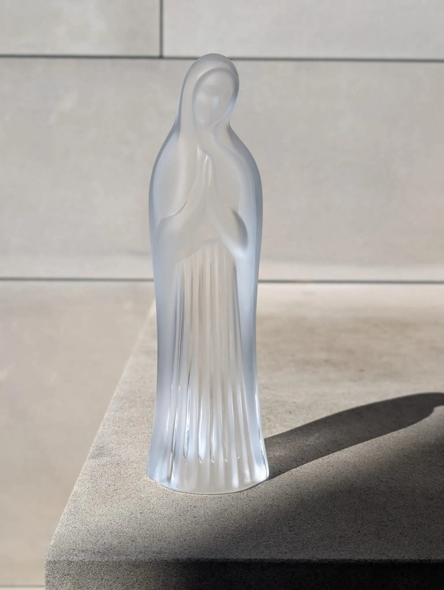  Lalique Virgin Mary with Hands Together Sculpture by Lalique at  FormFluent