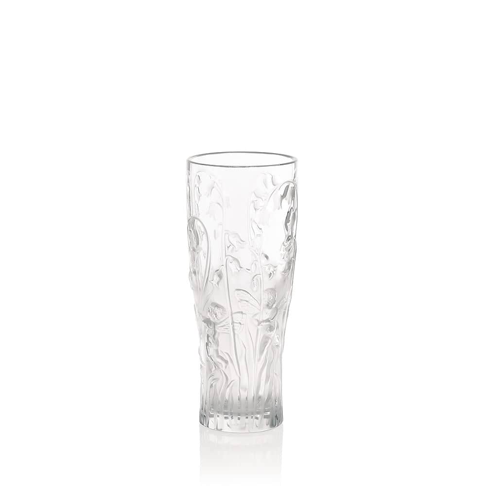 Lalique Elfes Vase Clear Crystal Vase by  Lalique at   FormFluent Sydney, Australia