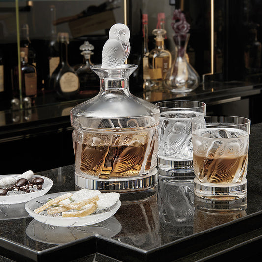 Lalique Lalique Owl Whisky Tumbler Glassware - FormFluent Sydney Australia