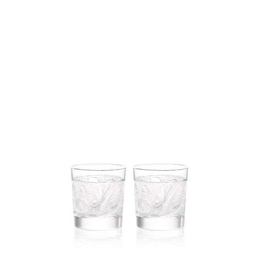  Lalique Owl Whisky Tumbler (Set of 2) Glassware by Lalique at  FormFluent