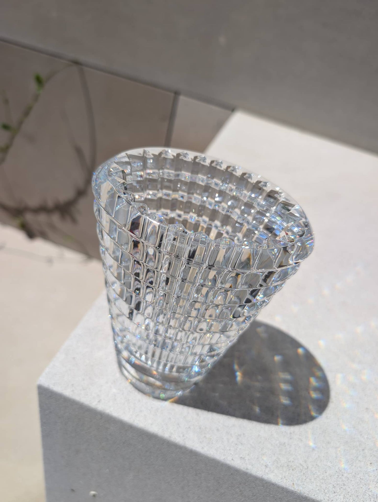 Baccarat Eye Oval Vase Small Clear Crystal