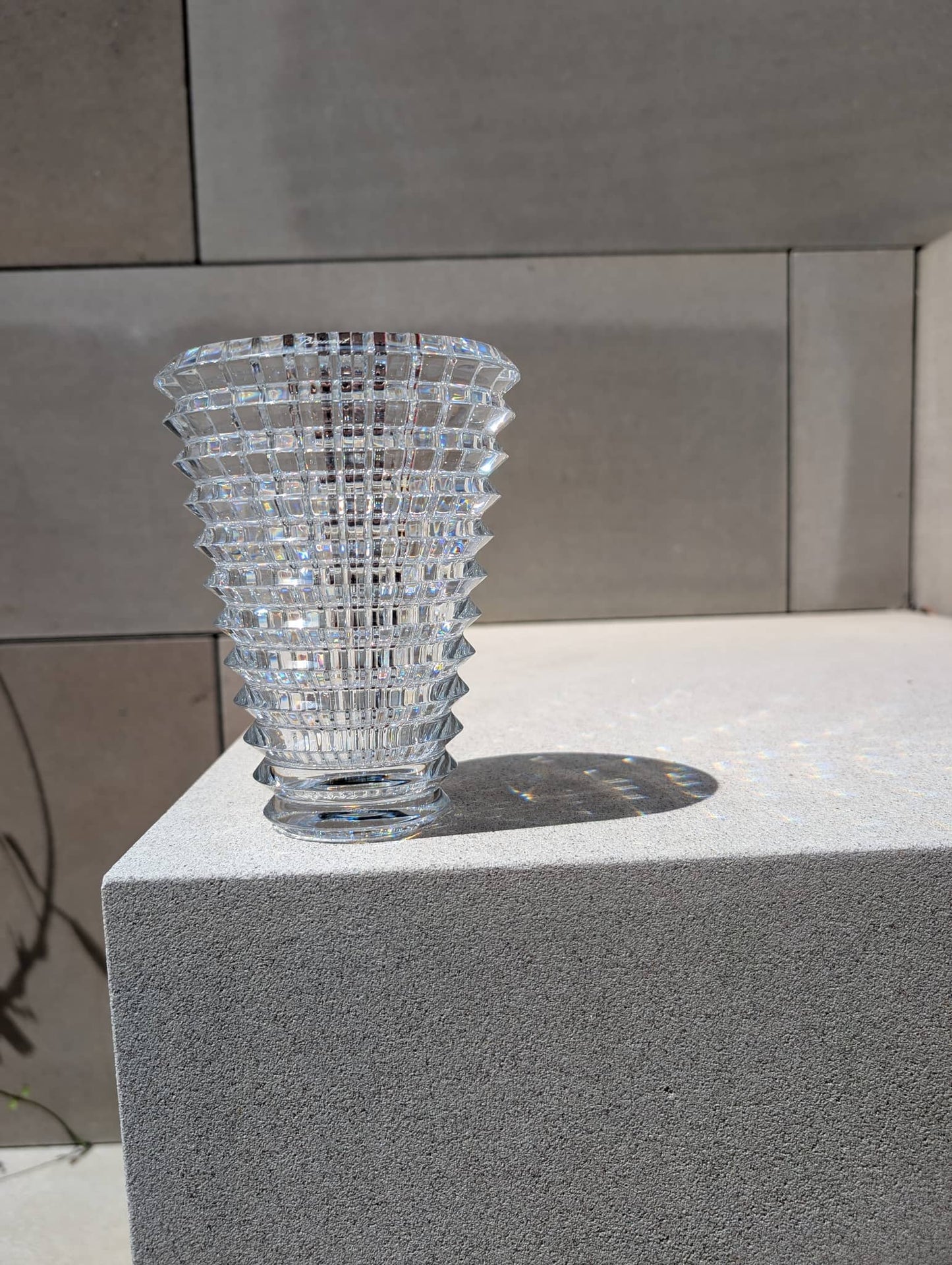 Baccarat Eye Oval Vase Small Clear Crystal