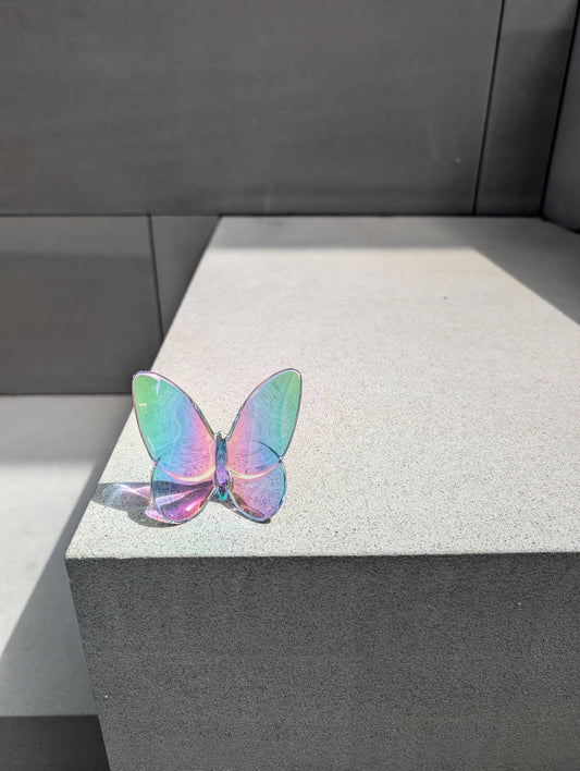 Baccarat Lucky Butterfly Iridescent Clear Crystal Sculpture by  Baccarat at   FormFluent Sydney, Australia
