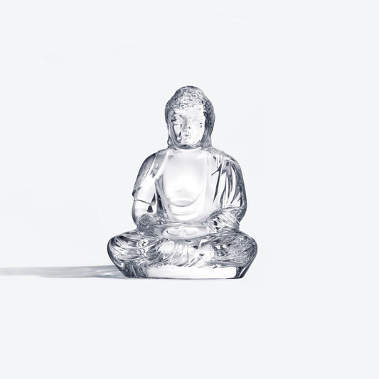 Baccarat Buddha Figurine Clear Crystal Sculpture