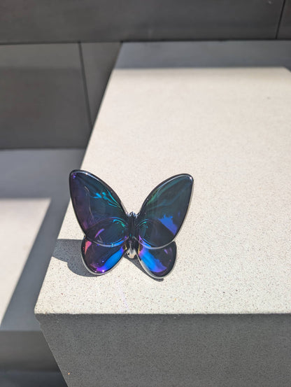 Baccarat Lucky Butterfly Blue Scarabee Crystal Sculpture by  Baccarat at   FormFluent Sydney, Australia