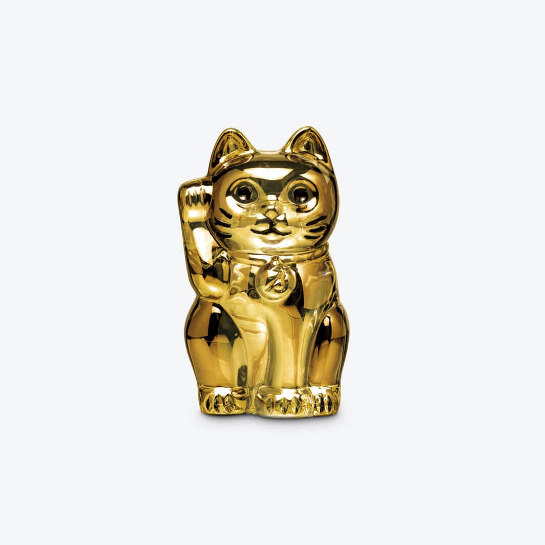 Baccarat Cat Maneki Neko Figurine S Golden
