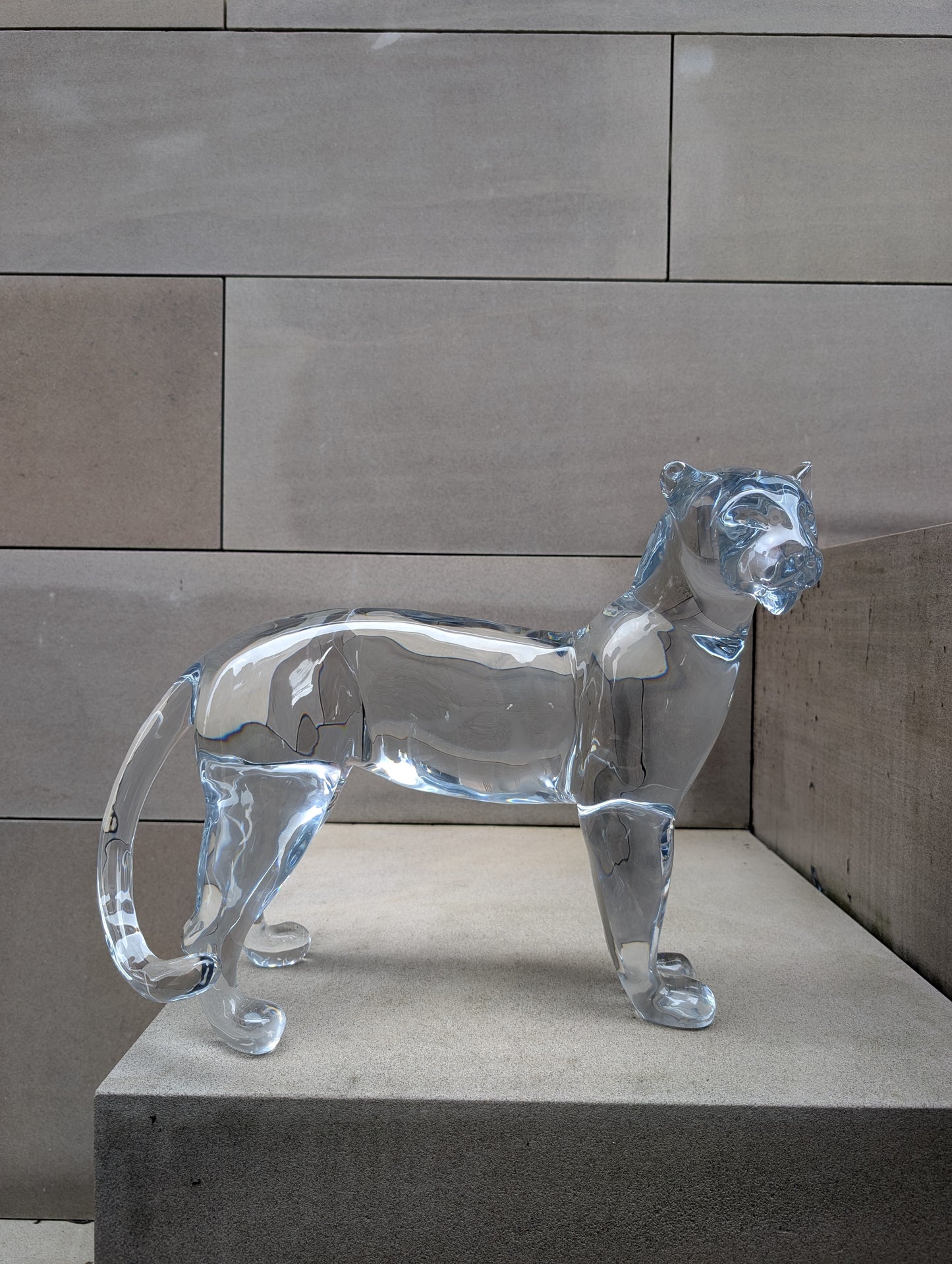 Baccarat Large Panther Sculpture Limited Edition - Clear Crystal