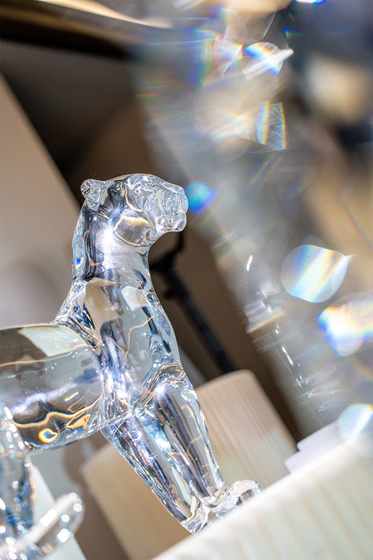 Baccarat Large Panther Sculpture Limited Edition - Clear Crystal - FormFluent