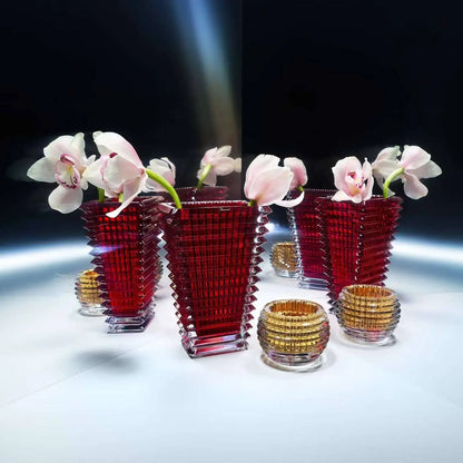 Baccarat Eye Rectangular Vase Small Red Crystal Vase by  Baccarat at   FormFluent Sydney, Australia