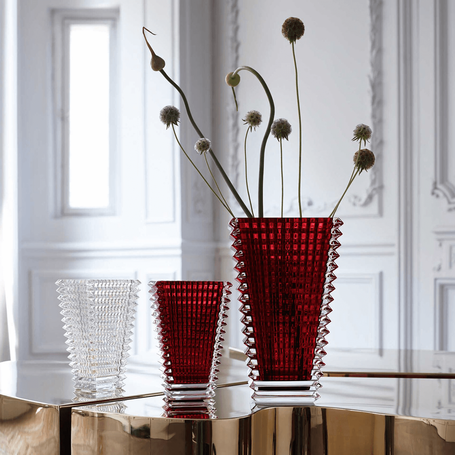 Baccarat Eye Oval Vase XL Red Vase by  Baccarat at   FormFluent Sydney, Australia