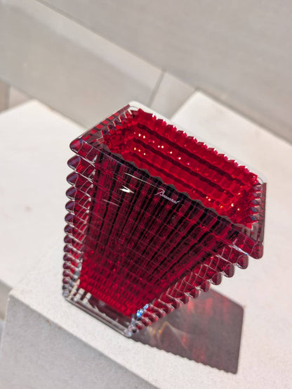 Baccarat Eye Rectangular Vase Small Blue Crystal Vase by  Baccarat at   FormFluent Sydney, Australia