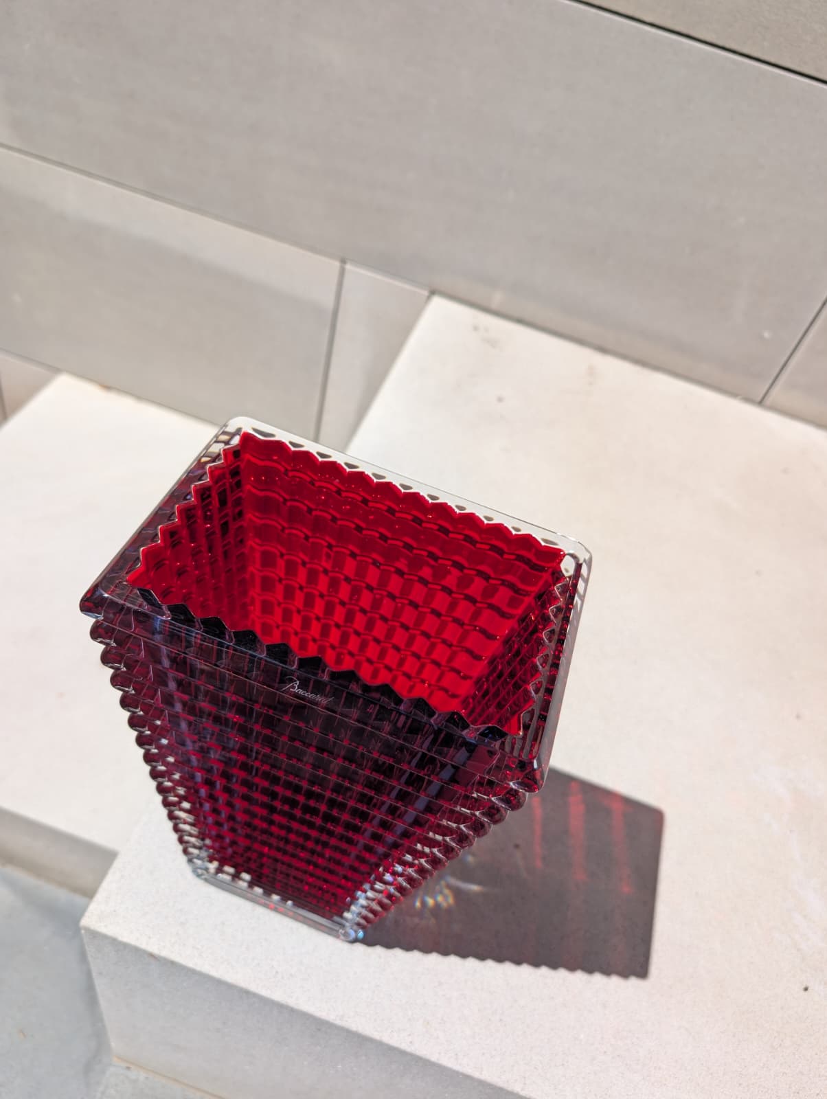  Baccarat Eye Rectangular Vase Large Blue Crystal Vase by Baccarat at  FormFluent