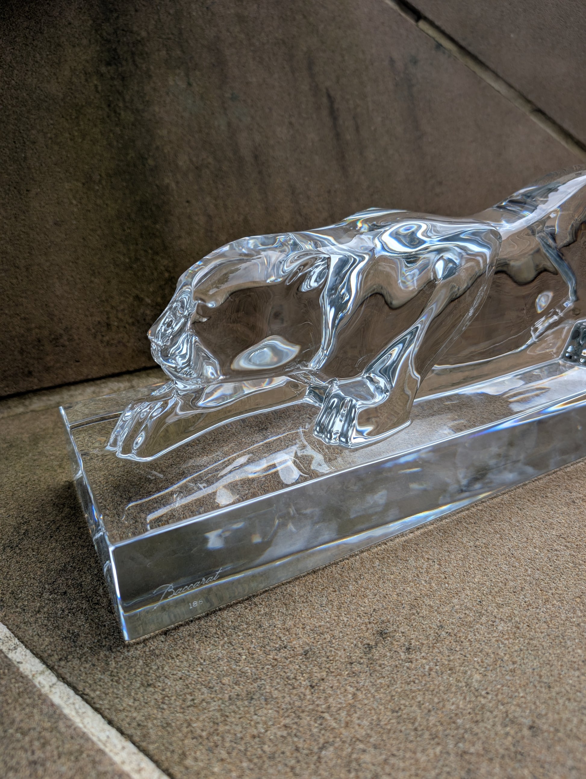 Baccarat Héritage Panther Sculpture Clear Crystal - FormFluent