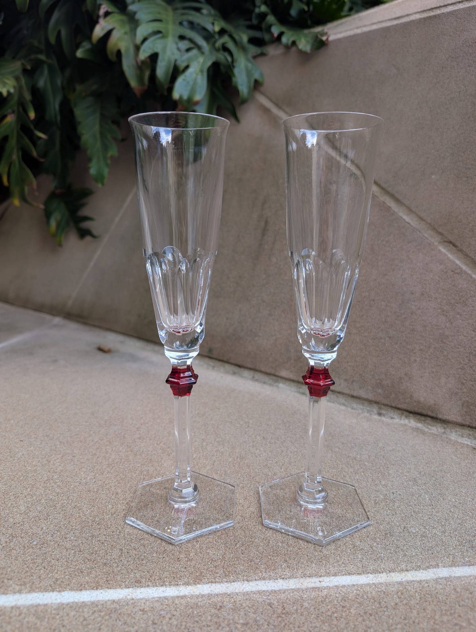 Baccarat Harcourt Eve Champagne Flutes Set of 2 - Red Glassware by Baccarat at  FormFluent Sydney, Australia