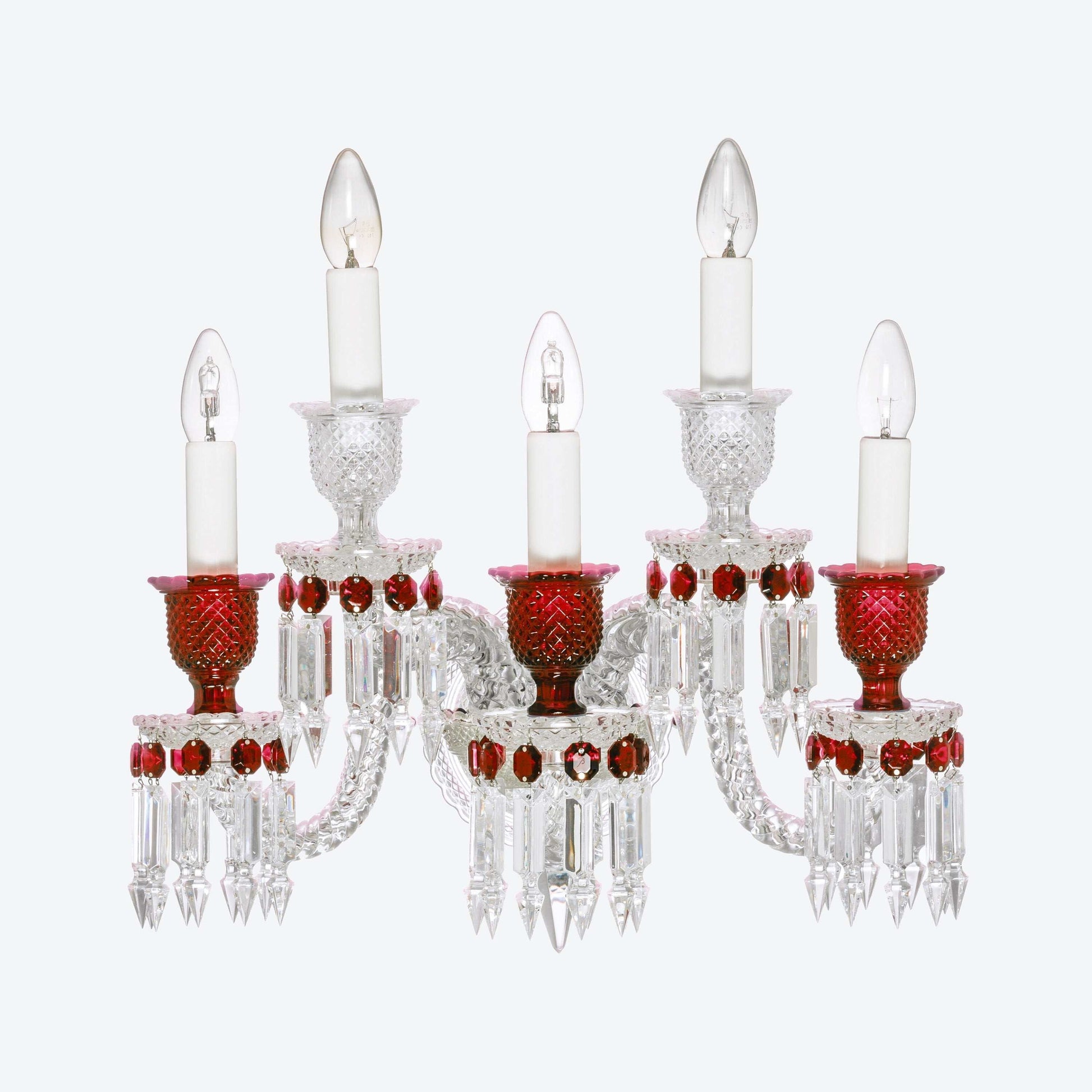 Baccarat Baccarat Zénith Wall Unit Clear and Red (5L) 5 Lights Sconce Lighting - FormFluent Sydney Australia