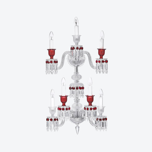 Baccarat Zénith Wall Unit Clear and Red (7L) 7 Lights Sconce