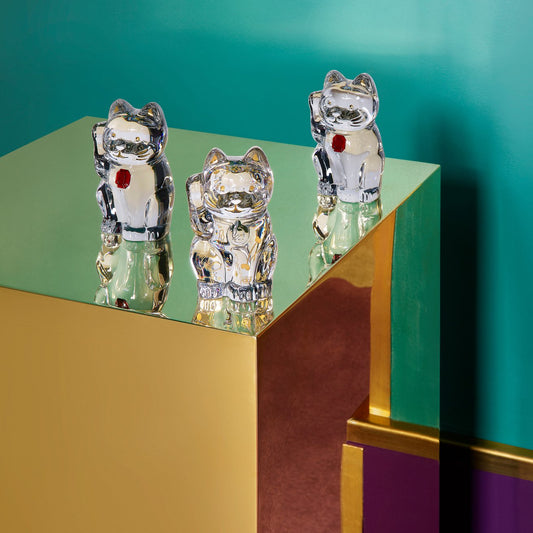  Baccarat Cat Maneki Neko Octagon Figurine Sculpture by Baccarat at  FormFluent