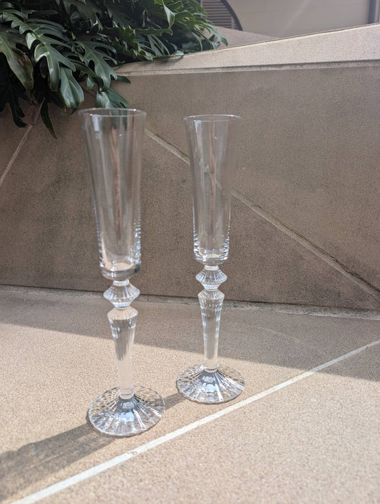 Baccarat Mille Nuits Flutissimo Flutes Clear Crystal (Set of 2)  by  Baccarat at   FormFluent Sydney, Australia