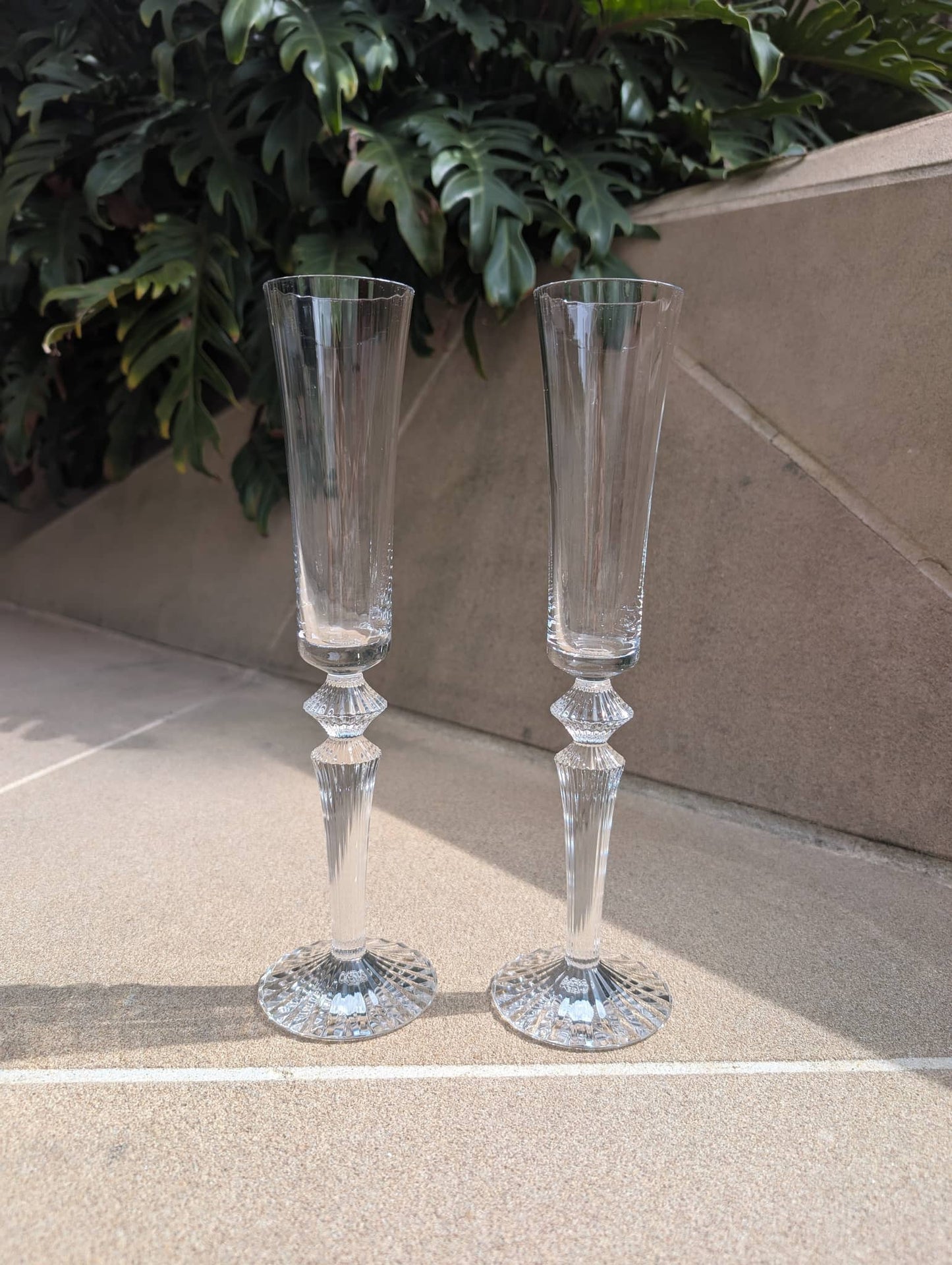 Baccarat Mille Nuits Flutissimo Flutes Clear Crystal (Set of 2)  by  Baccarat at   FormFluent Sydney, Australia
