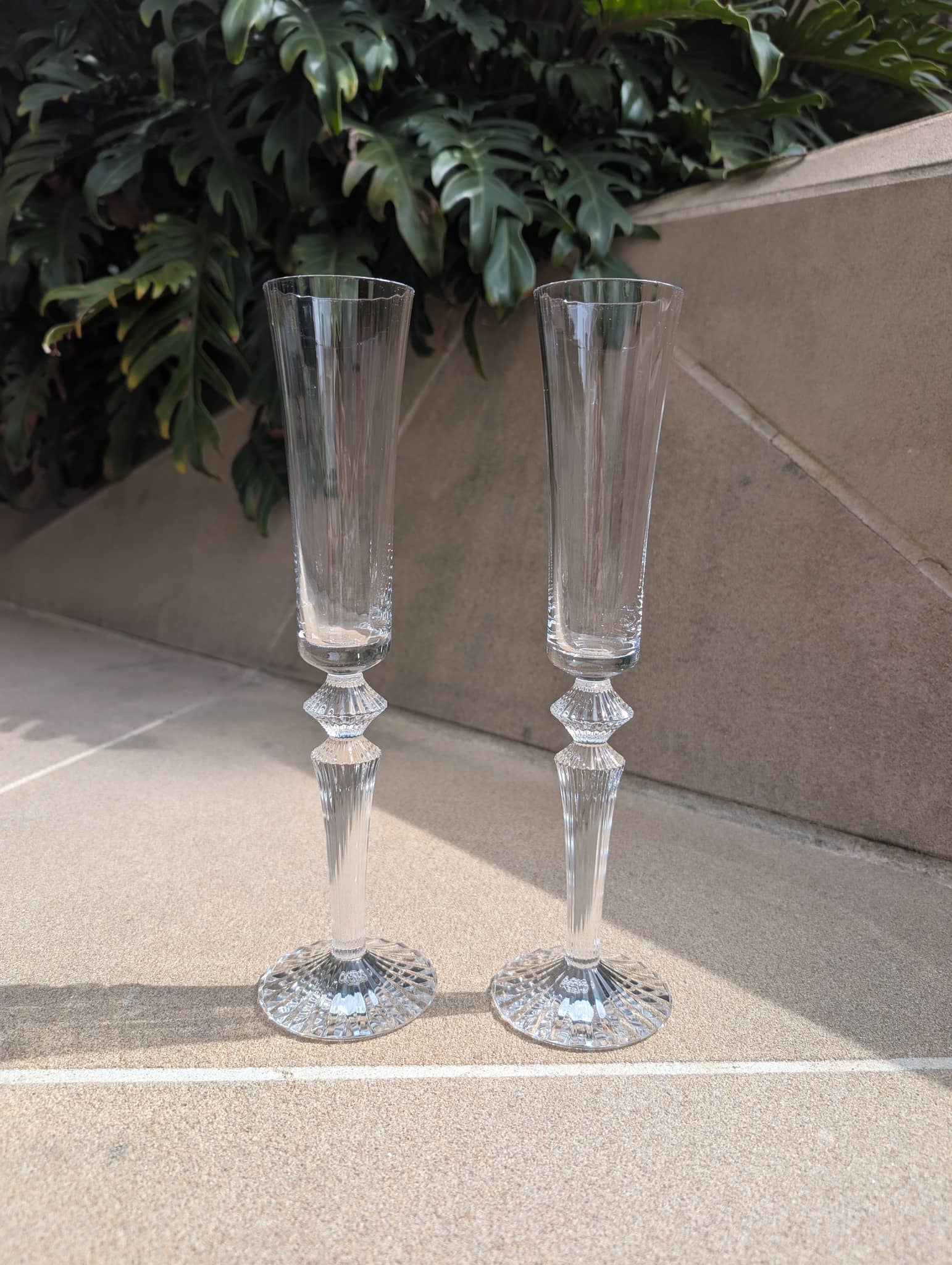 Baccarat Mille Nuits Flutissimo Flutes Clear Crystal (Set of 2)  by  Baccarat at   FormFluent Sydney, Australia