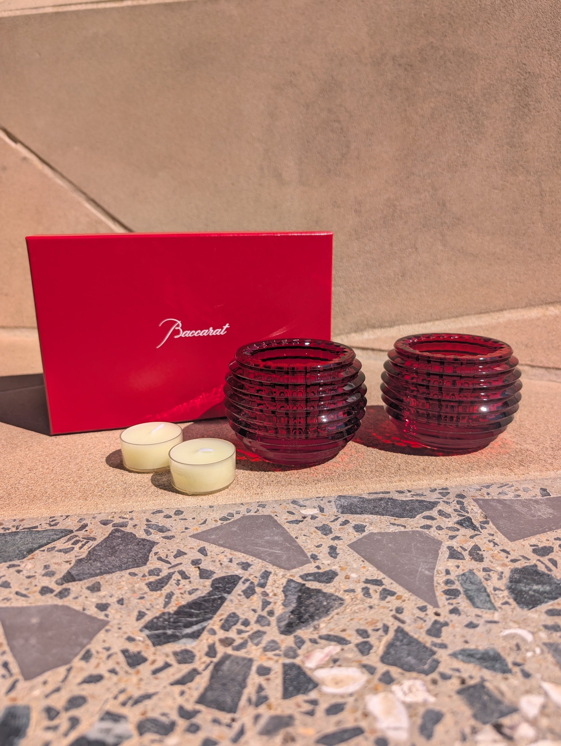 Buy Authentic Baccarat Baccarat Eye Votive Red (Set of 2)  - FormFluent Sydney Australia