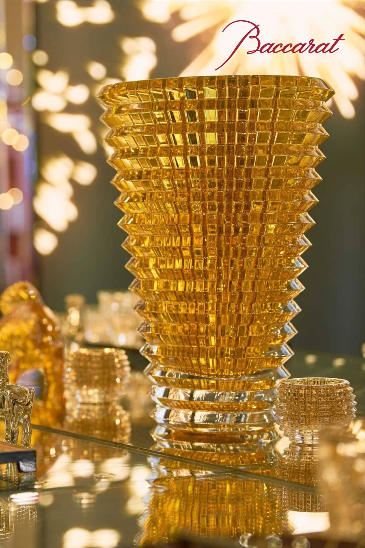 Baccarat Eye Oval Vase XL Amber Crystal Vase by  Baccarat at   FormFluent Sydney, Australia