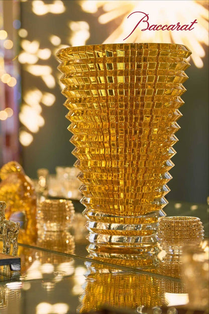 Baccarat Eye Oval Vase XL Amber Crystal Vase by  Baccarat at   FormFluent Sydney, Australia