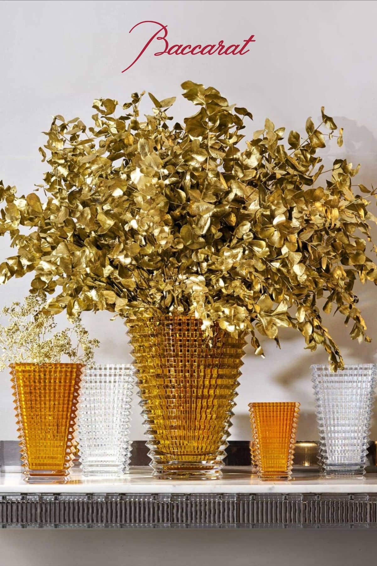 Baccarat Eye Oval Vase XL Amber Crystal Vase by  Baccarat at   FormFluent Sydney, Australia