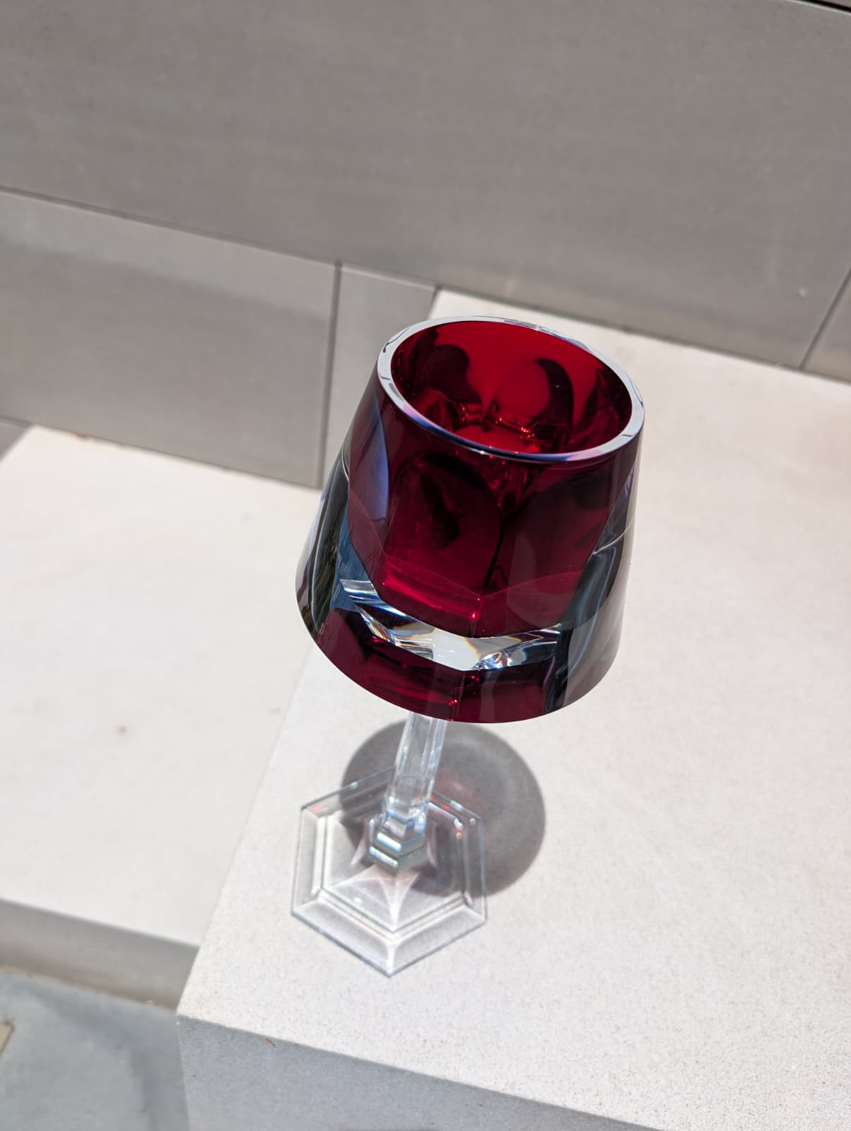  Baccarat Harcourt My Fire Candlestick Red  by Baccarat at  FormFluent