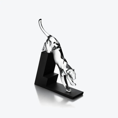 Baccarat Panther the Leap Sculpture Clear Crystal Sculpture by  Baccarat at   FormFluent Sydney, Australia