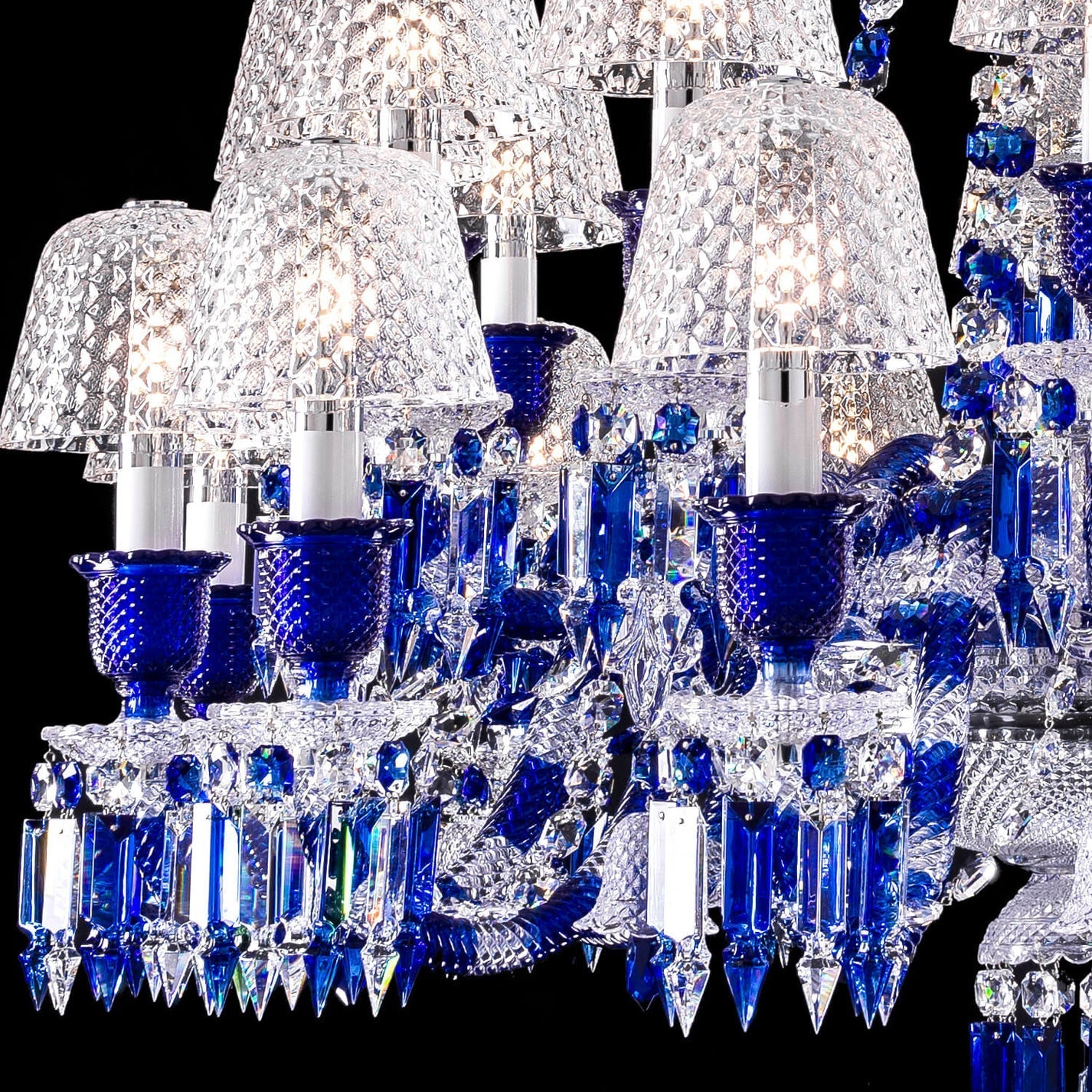 Baccarat Zénith Faunacrystopolis Chandelier Blue (24L) Lighting - FormFluent Sydney Australia