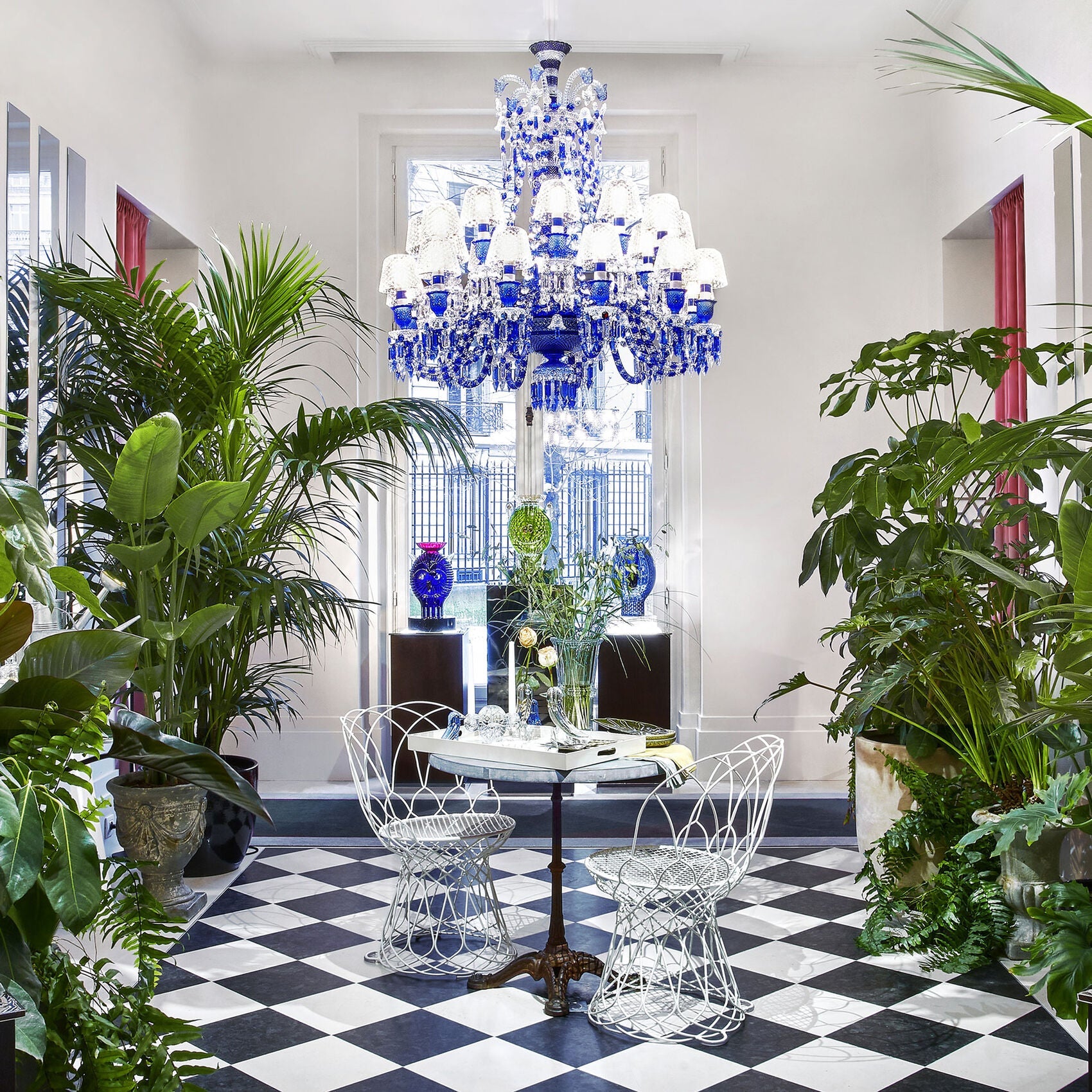 Baccarat Zénith Faunacrystopolis Chandelier Blue (24L) Lighting - FormFluent Sydney Australia