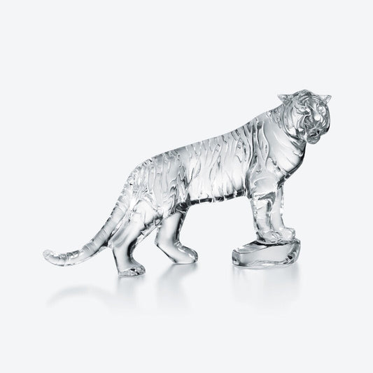 Baccarat Roaring Bengal Sculpture Crystal Animal